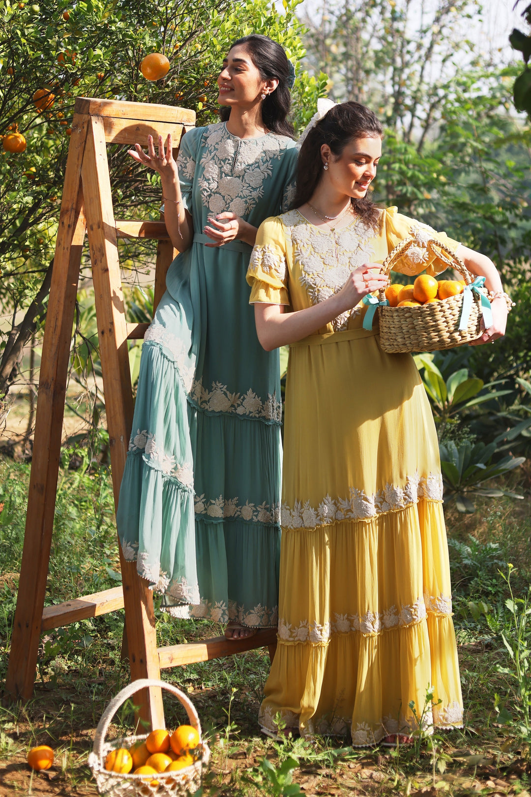 Yellow Gardenia Harvest Long Dress