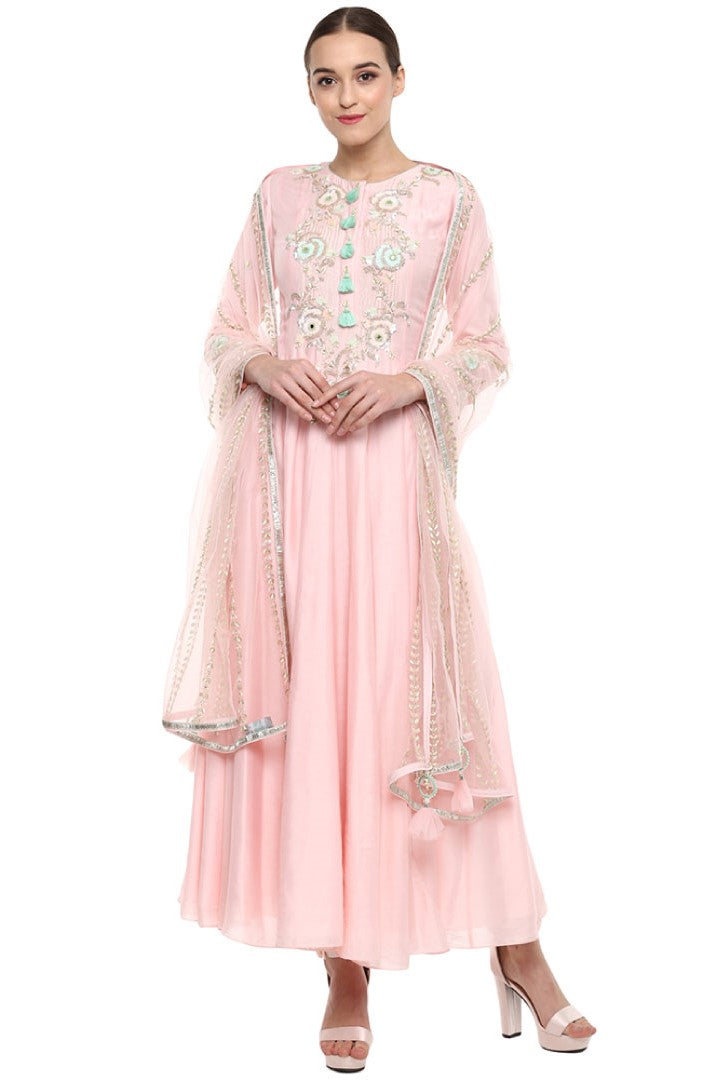 Pink Sequin Anarkali Set Pink Sequin Anarkali Set