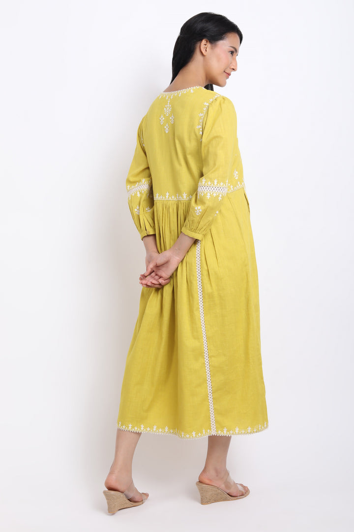 Mustard Aari Dress