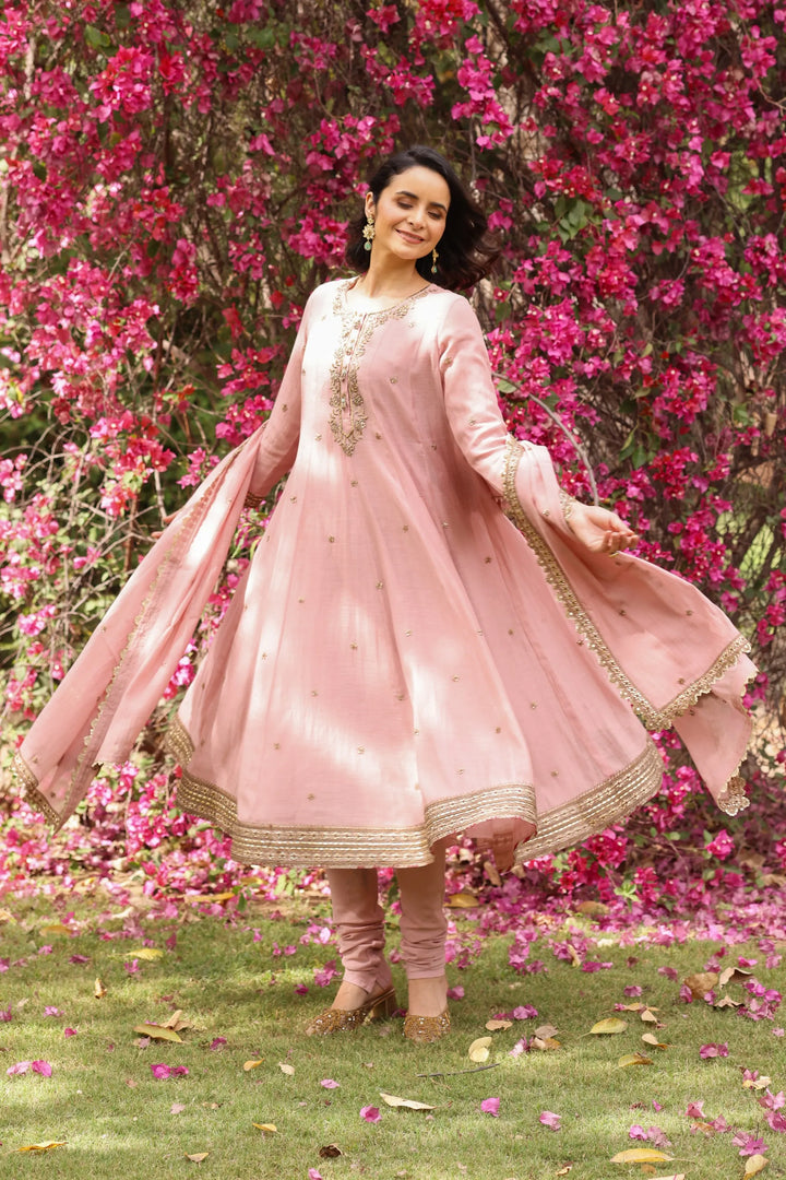 Pink Gul Sadaf Anarkali