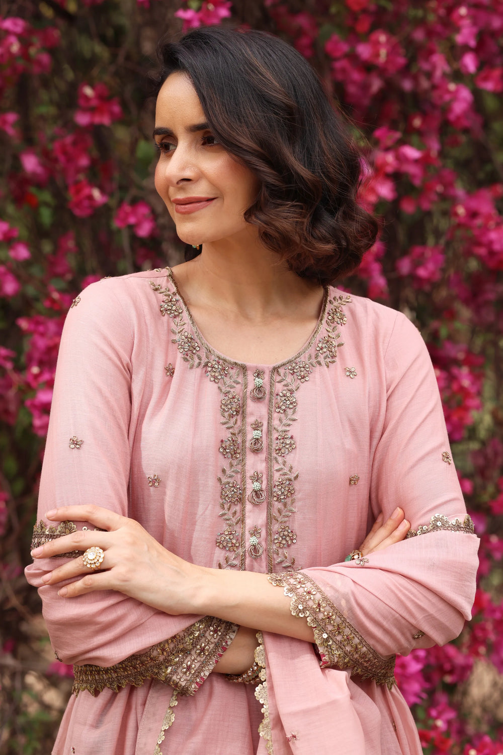 Pink Gul Sadaf Anarkali