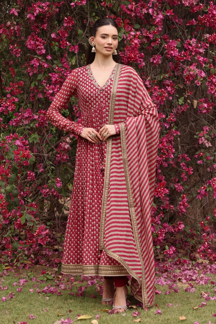 Red Anargul Anarkali
