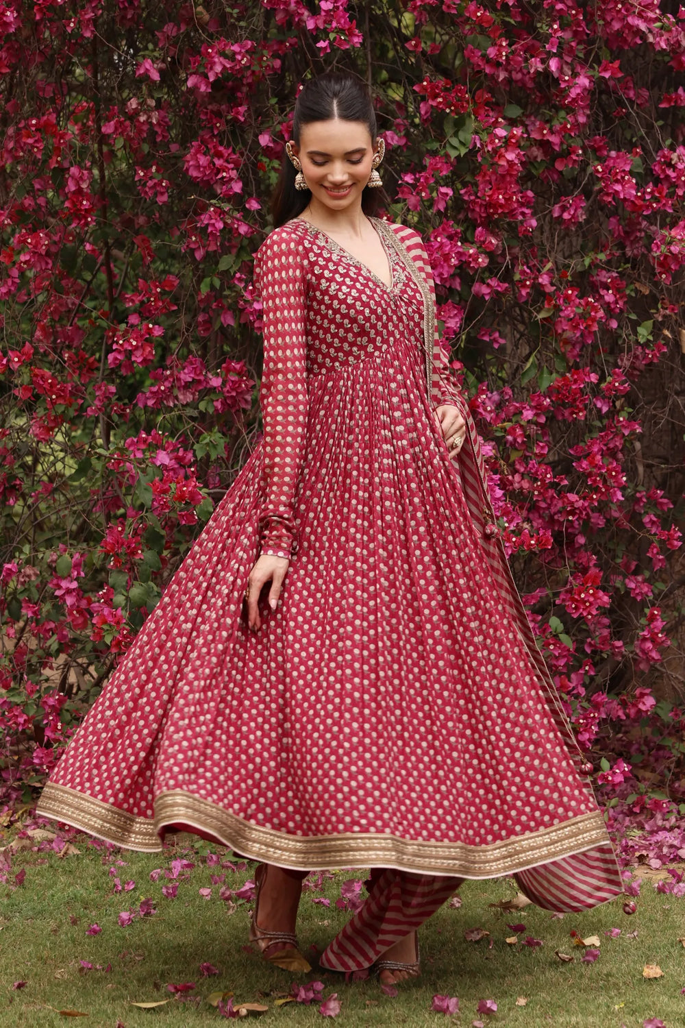 Red Anargul Anarkali