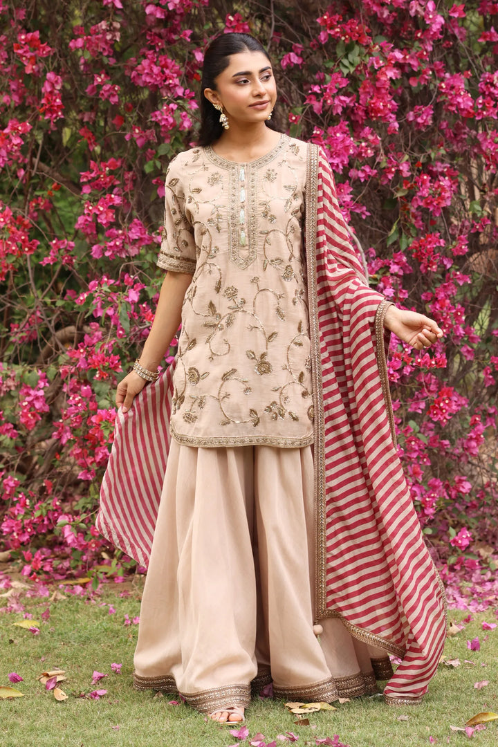 Beige Zareen Sharara