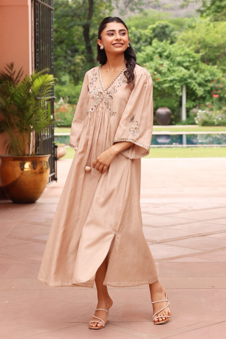 Beige Noor E Phool Dress