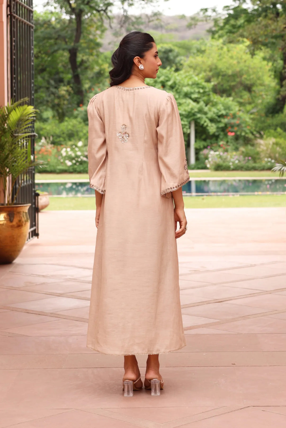 Beige Noor E Phool Dress