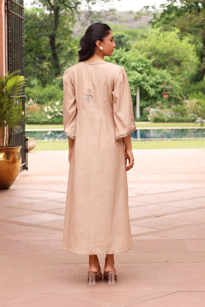 Beige Noor E Phool Dress