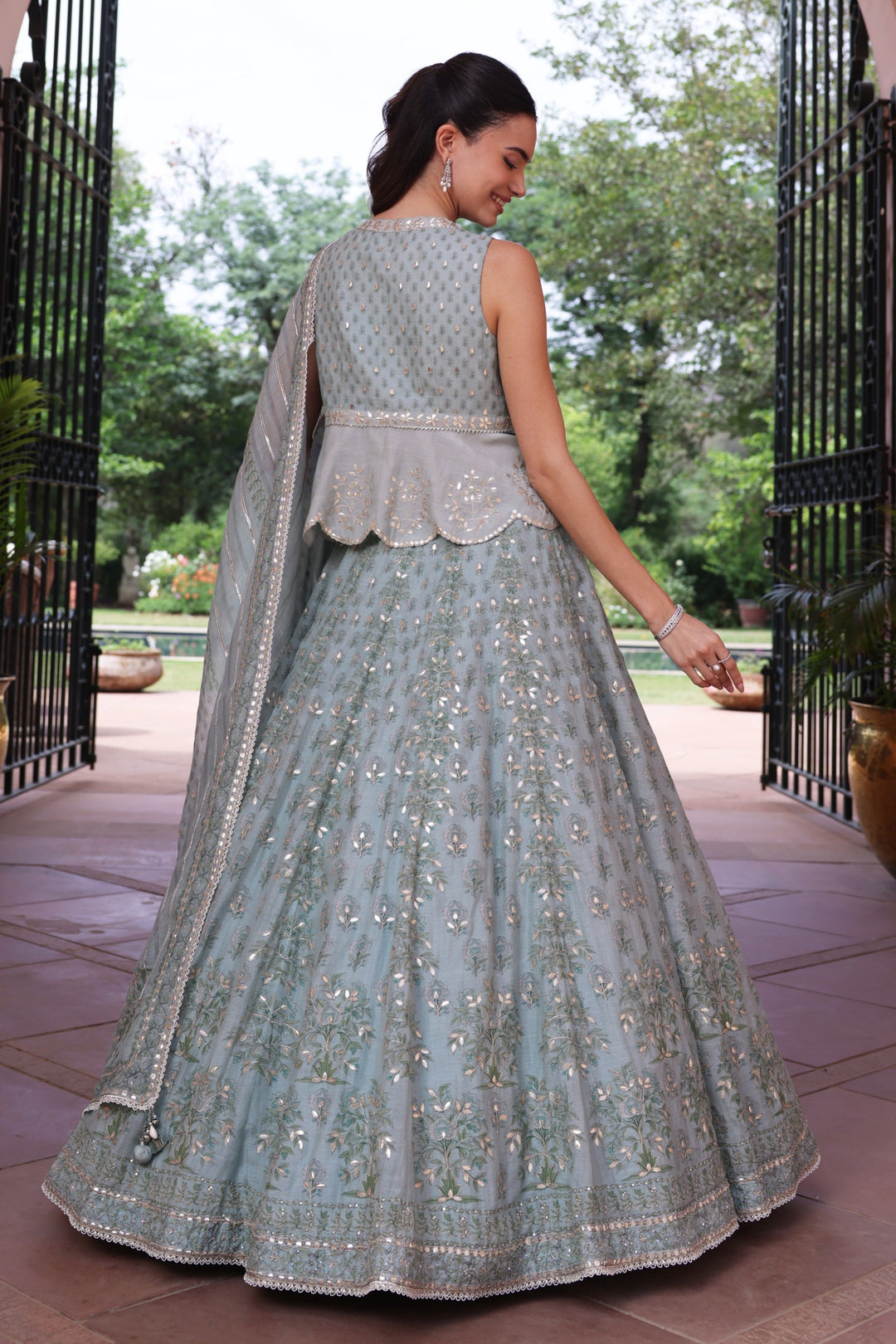Green Sophia Lehenga