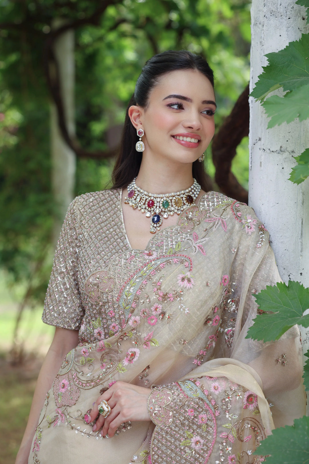 Gold Paisley Saree