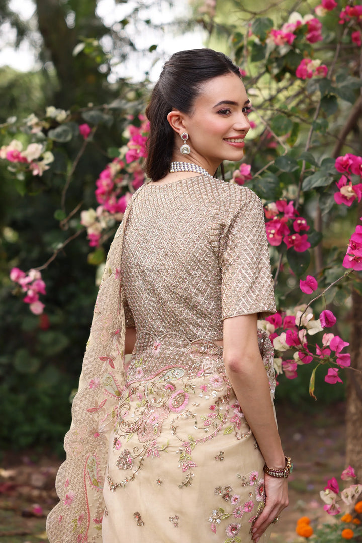 Gold Paisley Saree