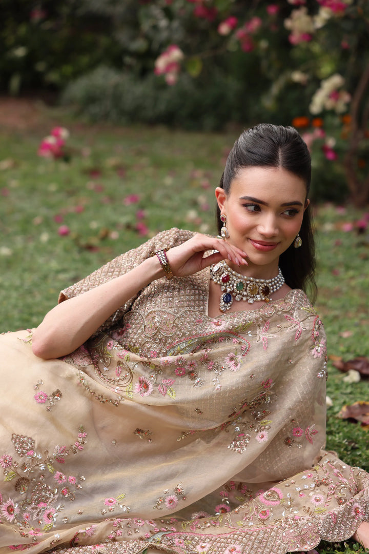 Gold Paisley Saree