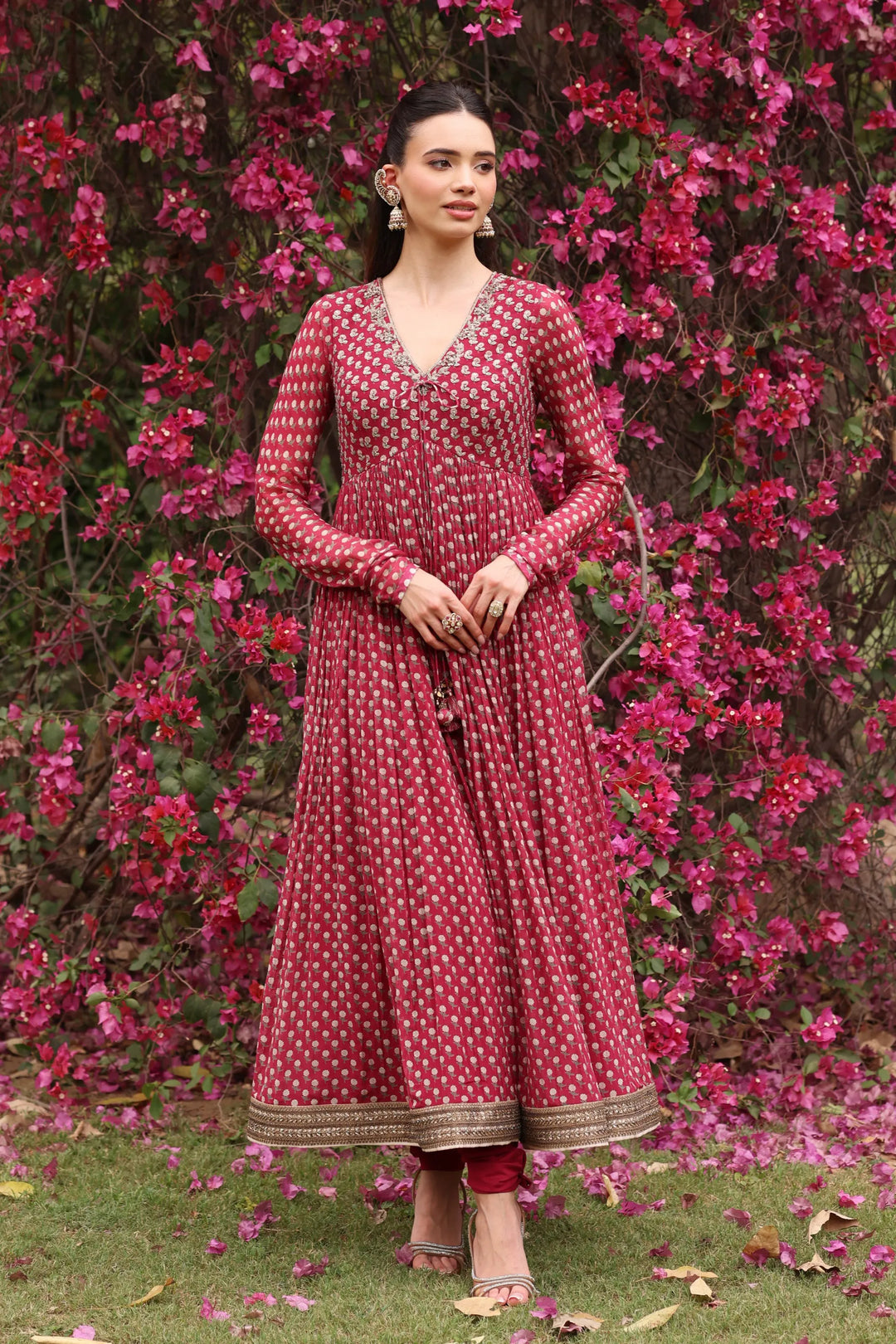 Red Anargul Anarkali