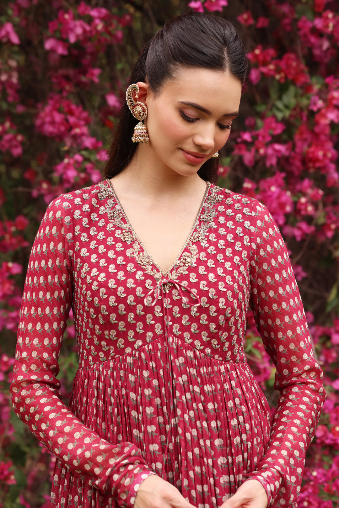 Red Anargul Anarkali