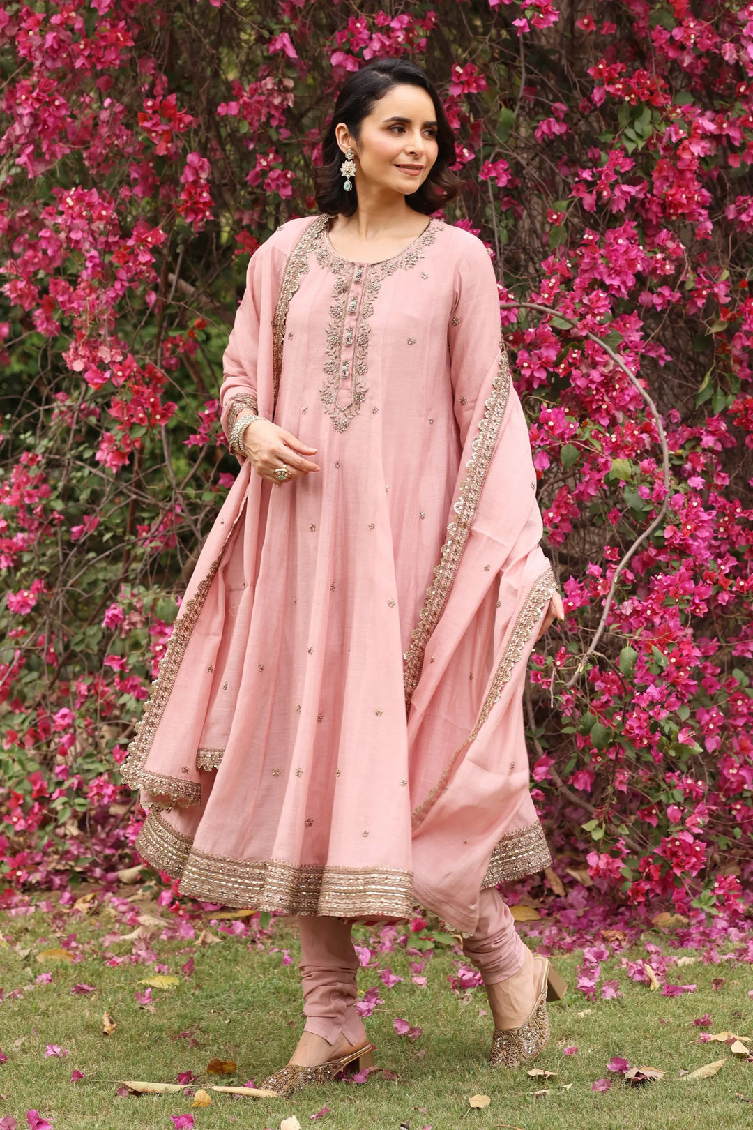 Pink Gul Sadaf Anarkali