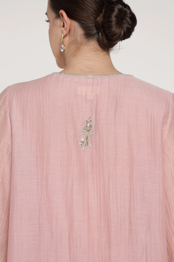 Noor Pink Bell Bow Coord Set