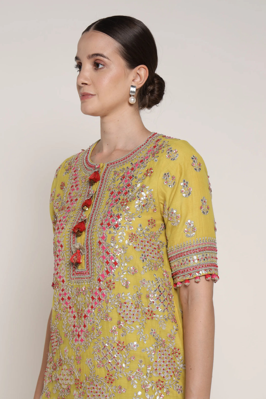 Yellow Vrinda Garara Set