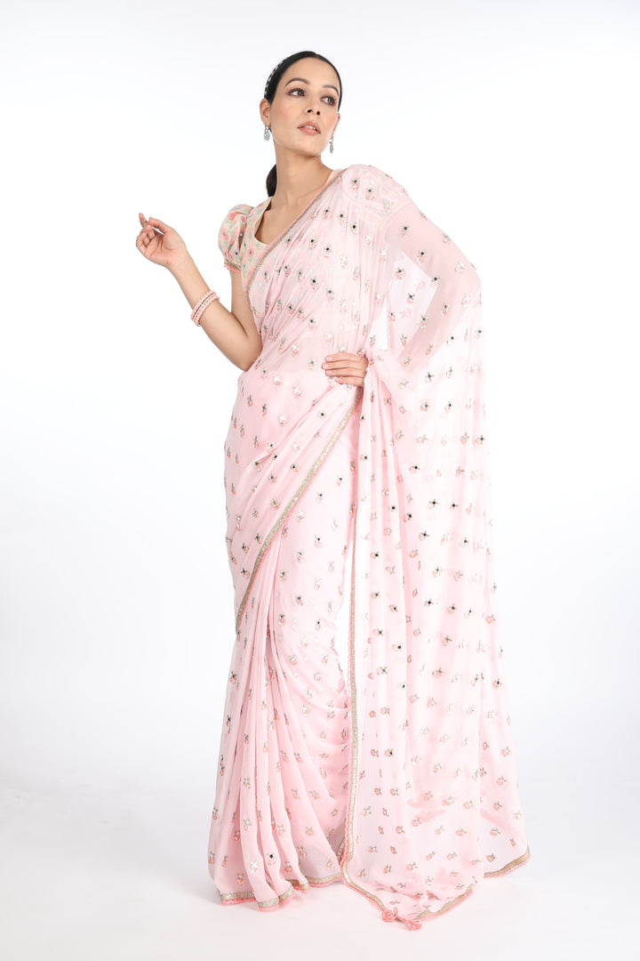 Pink XOXO Saree