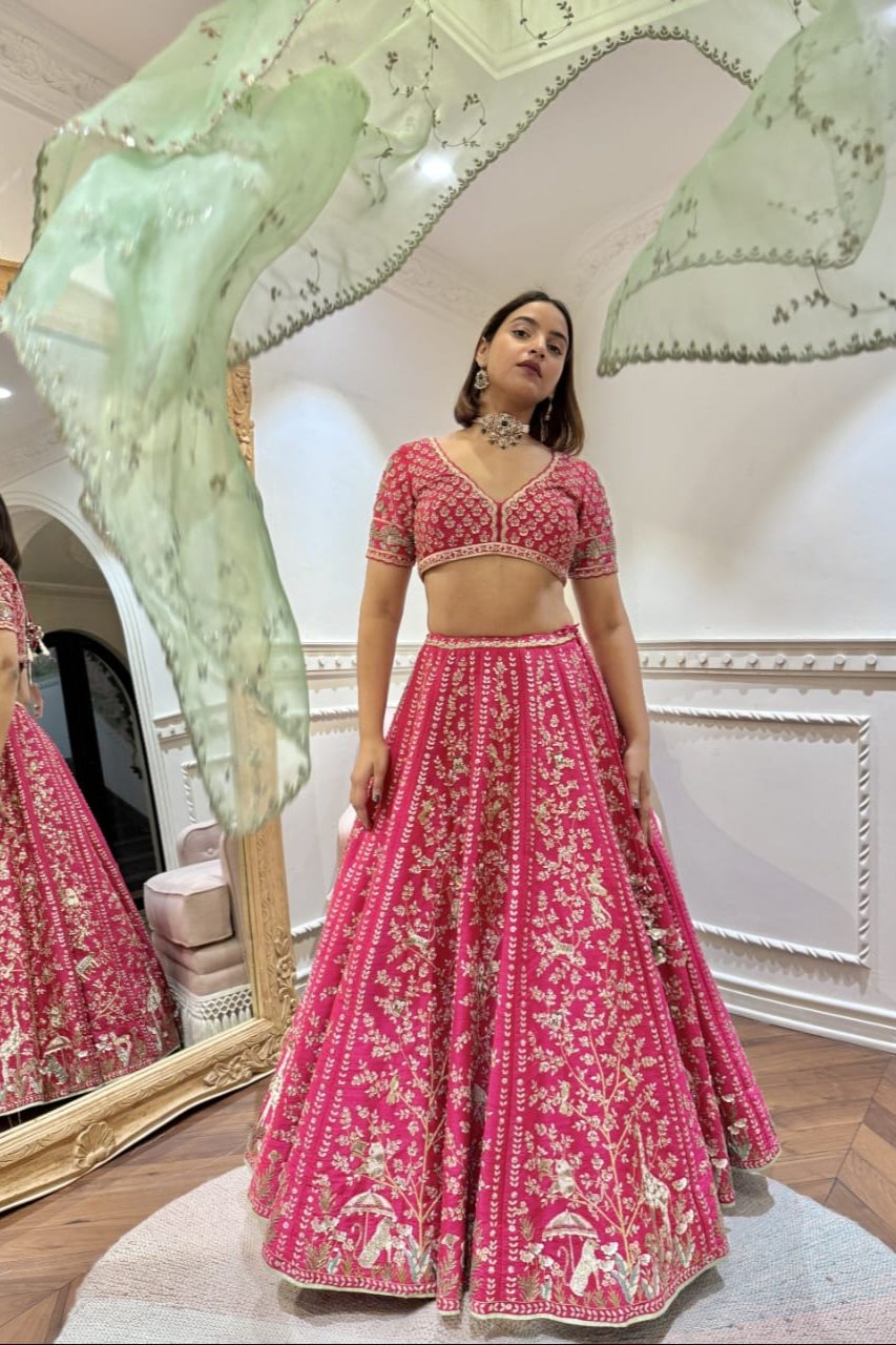 Pink Machan Lehenga