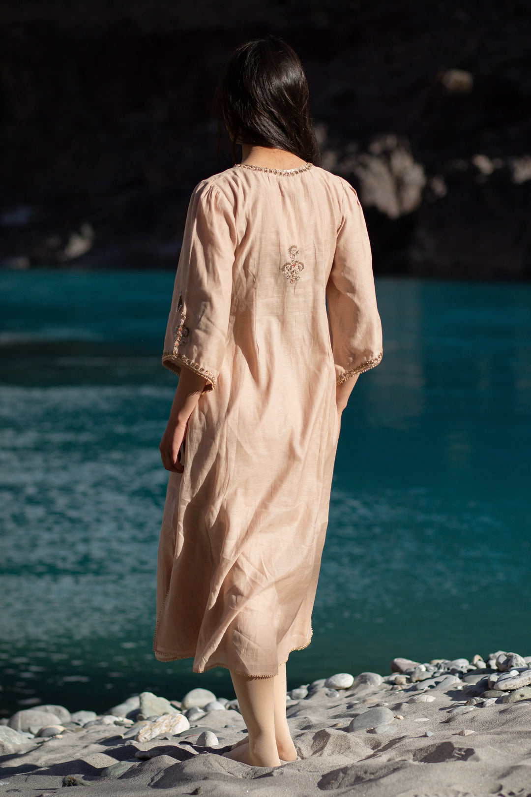Beige Noor E Phool Dress