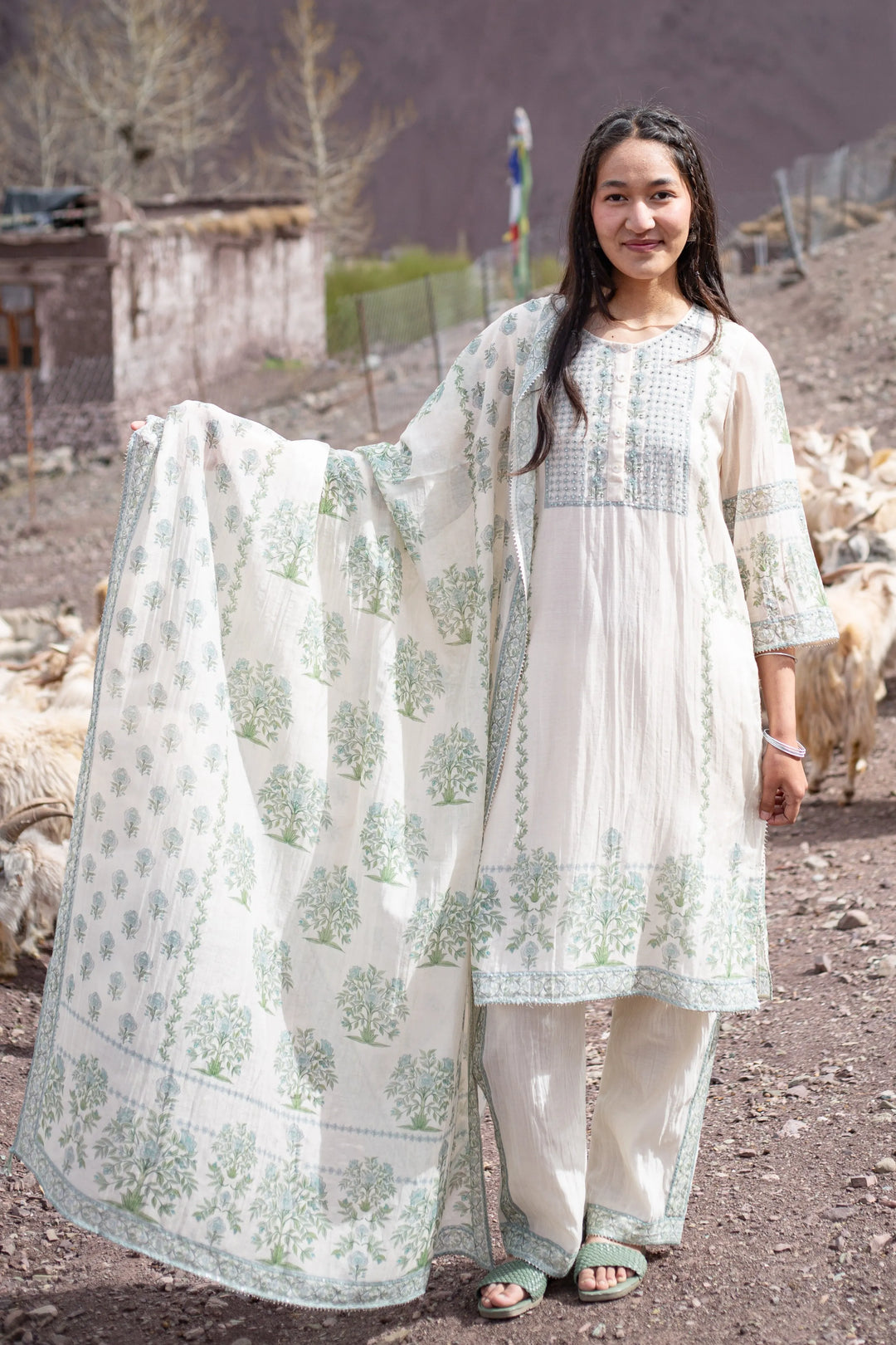 White Lina Kurta Set