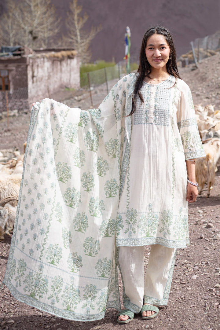White Lina Kurta Set