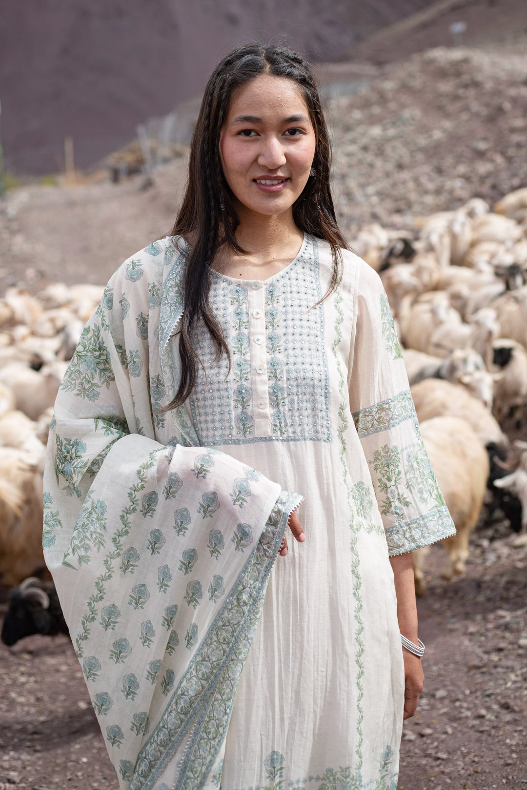 White Lina Kurta Set