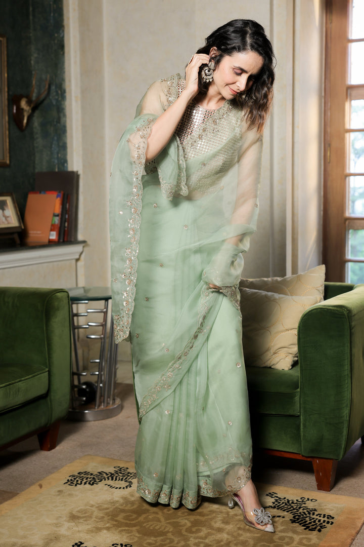 Mirror Sitara Saree Set