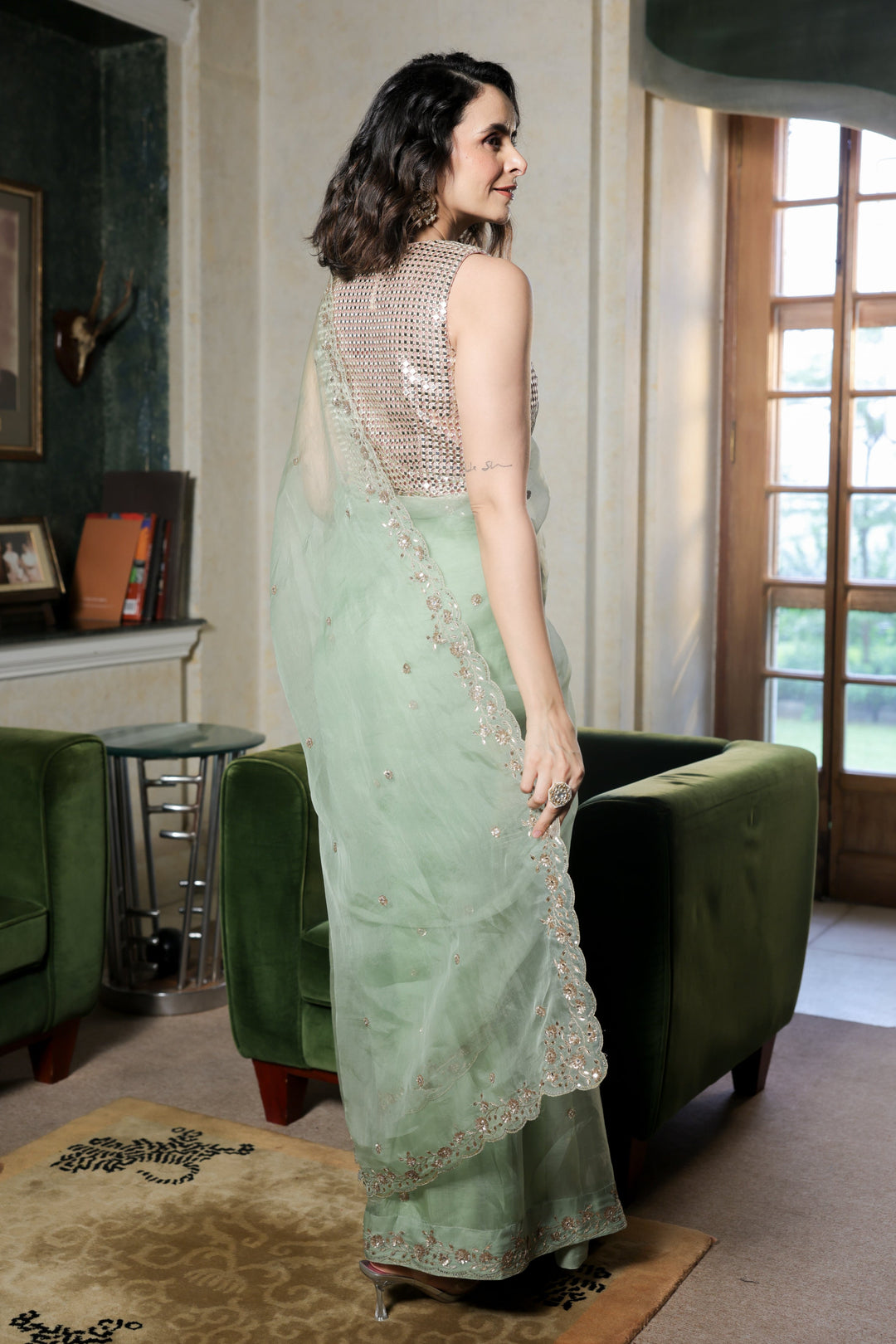 Mirror Sitara Saree Set