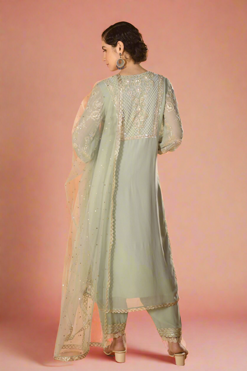 Teal Mirella Kurta Set