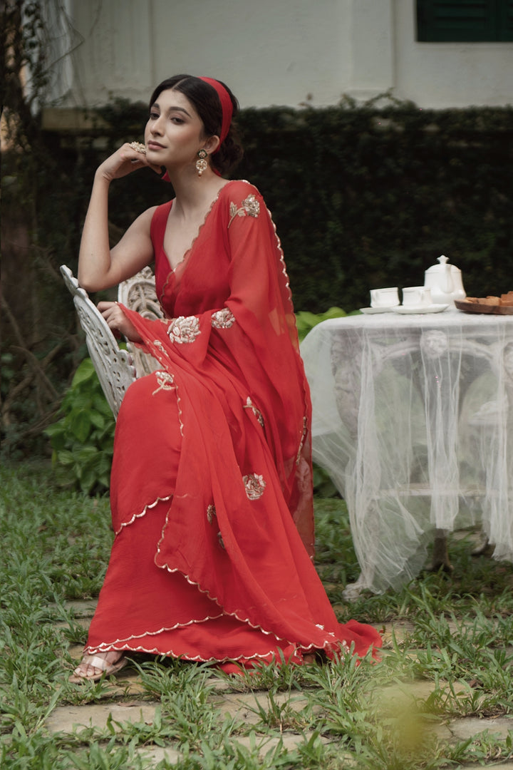 SHADOW ROSE SAREE