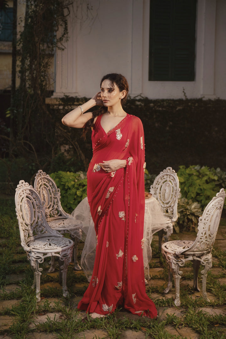 FEATHER SAREE