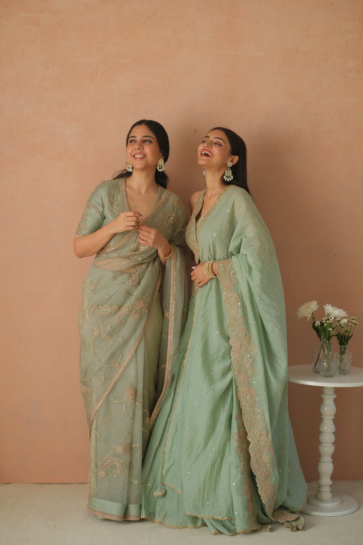 VRINDA DORI LEHENGA WINTER TEAL
