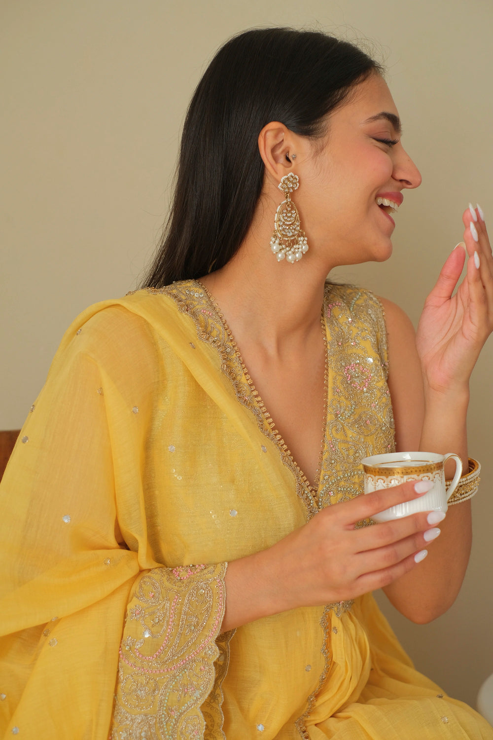 VRINDA DORI LEHENGA MANGO YELLOW