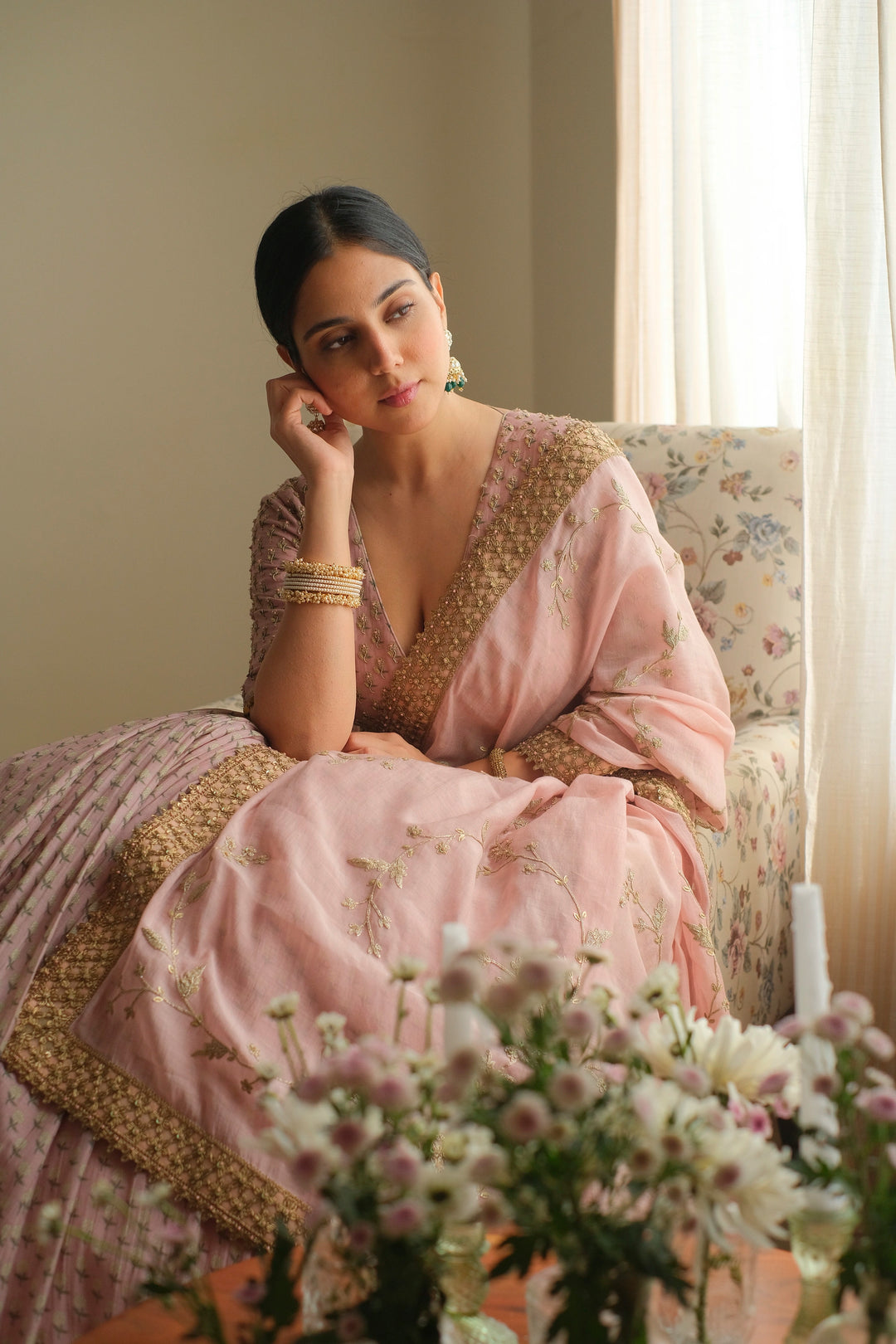 ANARGUL  LEHENGA PINK
