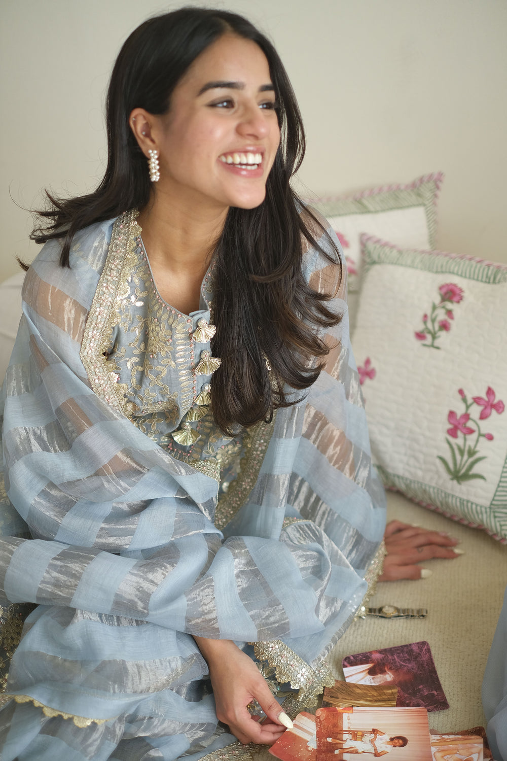 Ice Blue Elena Sharara Set