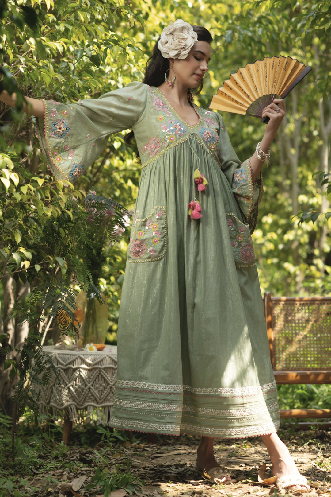 Green Gypsy Pocket Dress Summer By Priyanka Gupta Green Gypsy Pocket Dress Summer By Priyanka Gupta