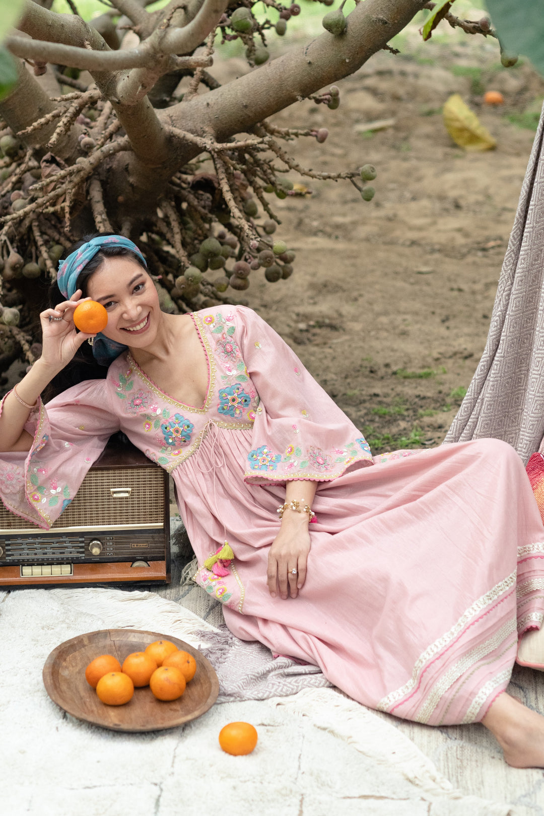 gypsy pink dress Gypsy Love Maxi Dress - Mauve/combo