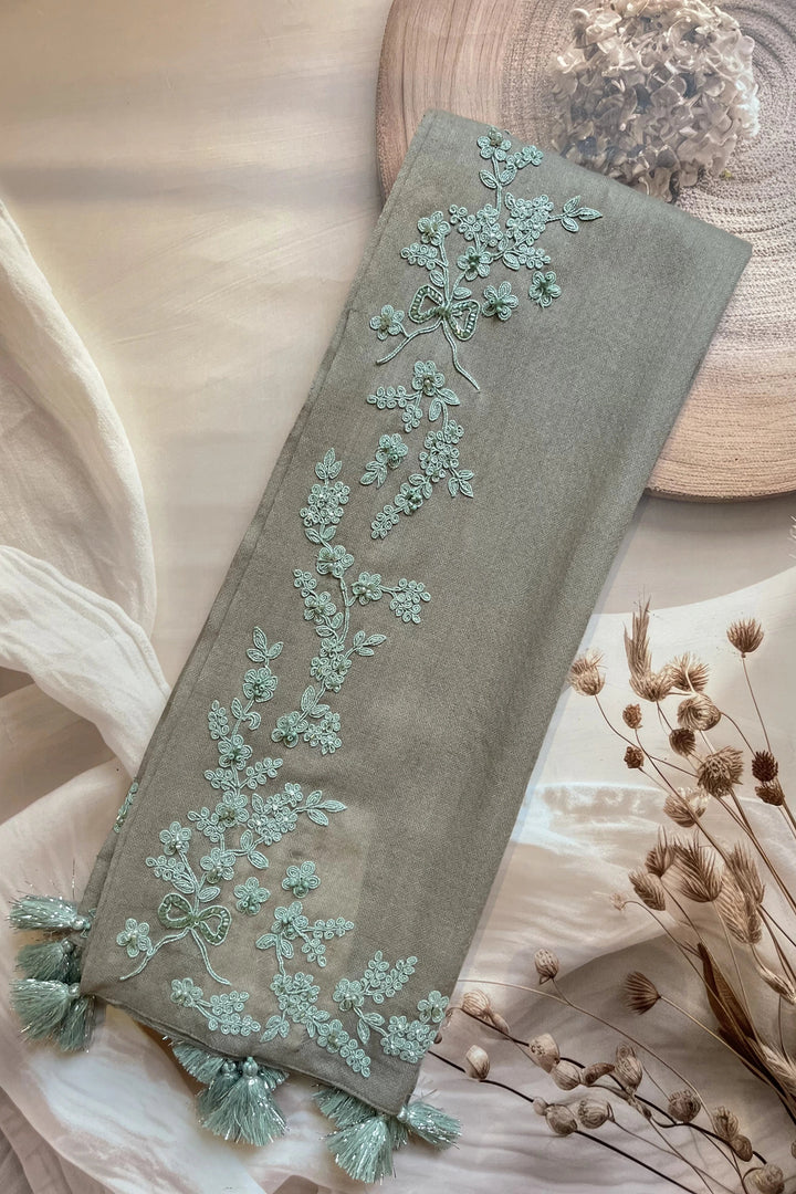 Grey Winter Vines Stole