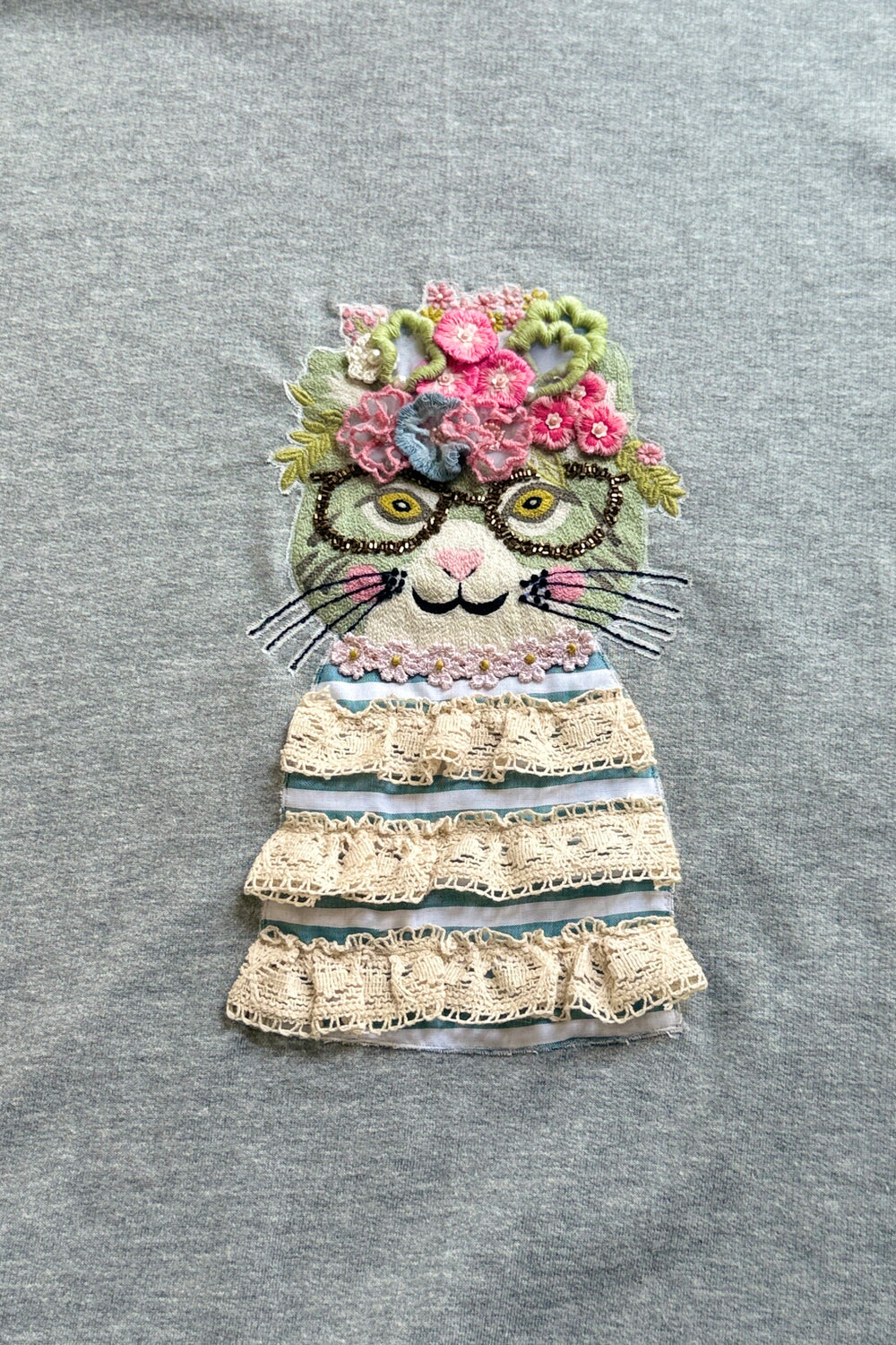 Grey Cool  Cat Sweatshirt