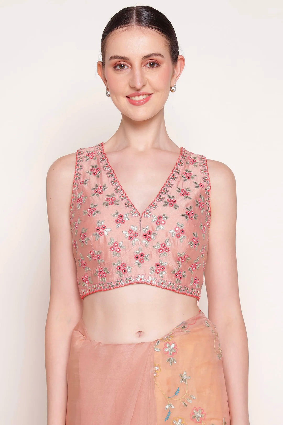 Dusky Pink Gulzaar Saree Set