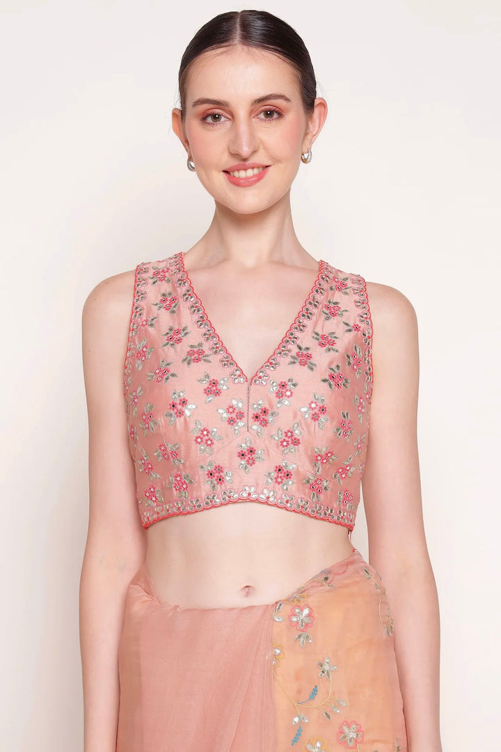 Dusky Pink Gulzaar Saree Set