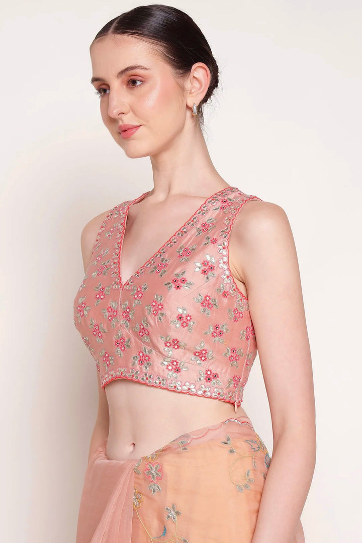 Dusky Pink Gulzaar Saree Set