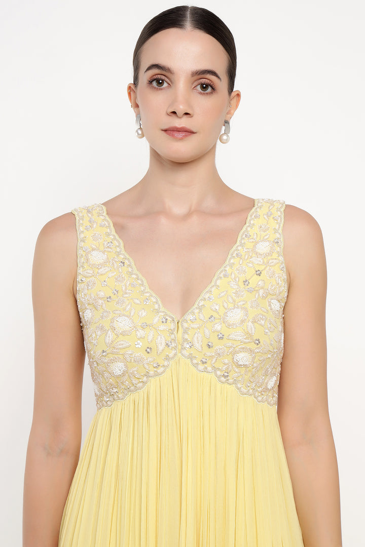 Yellow Adena Anarkali