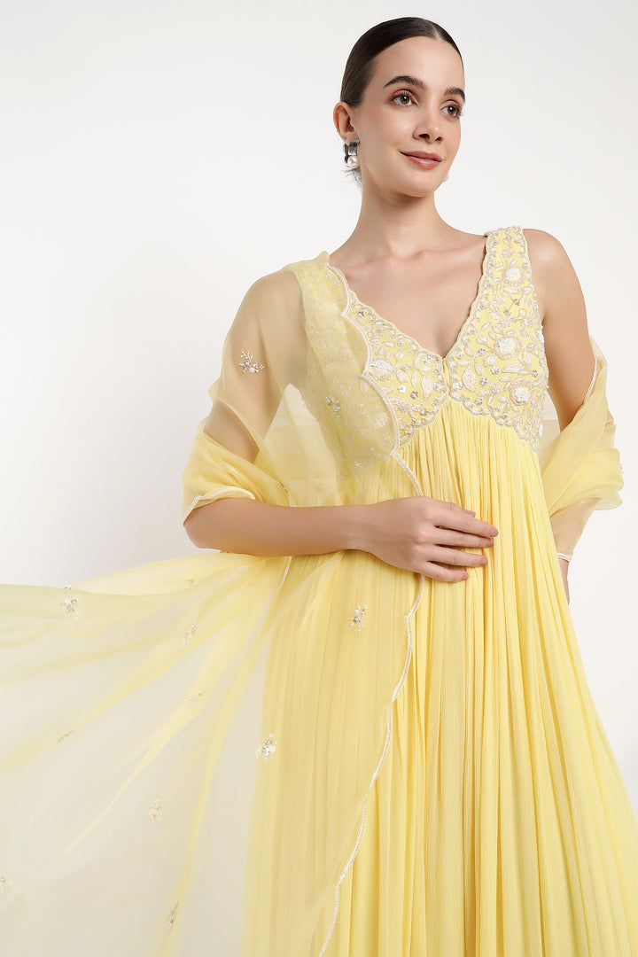 Yellow Adena Anarkali