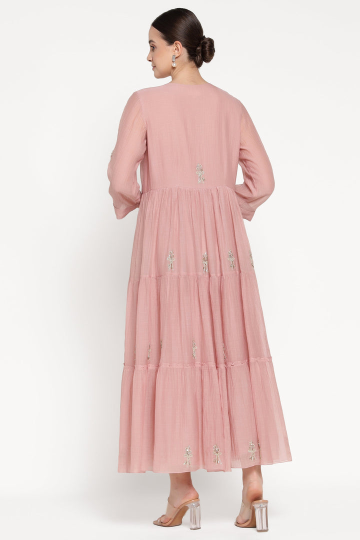 Pink Noor E Bow Tier Dress