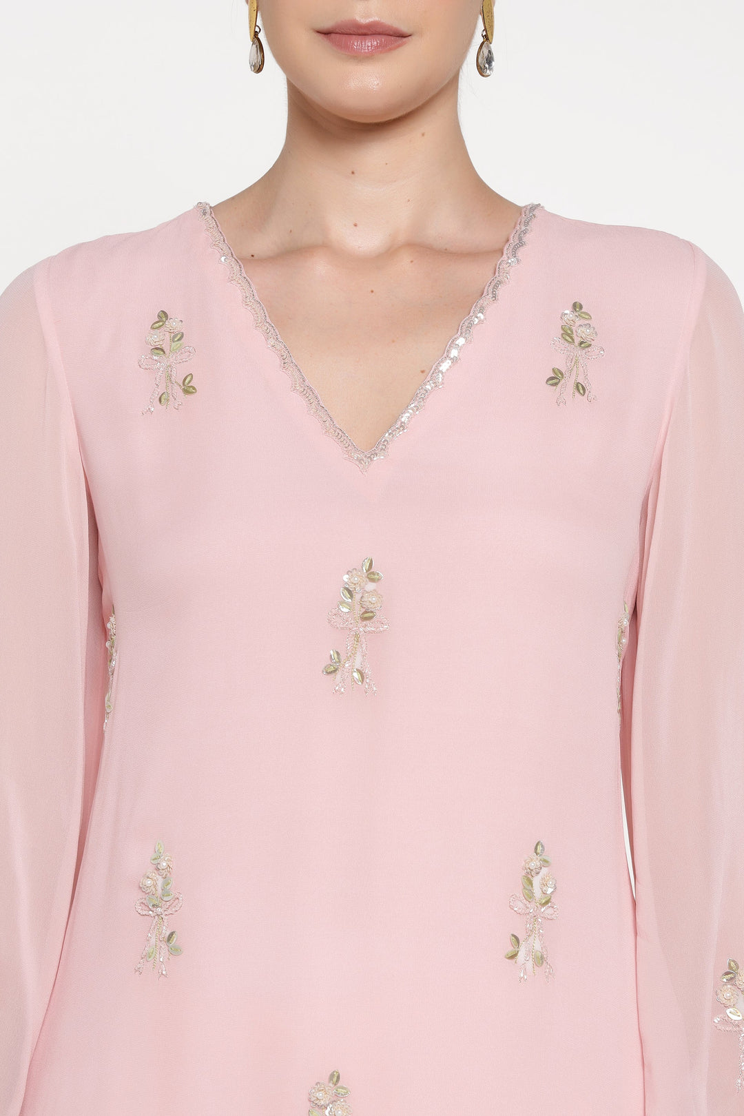 Strawberry Pink Blossom Bow Coord Set