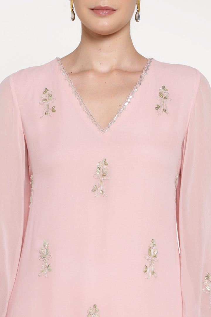 Strawberry Pink Blossom Bow Coord Set