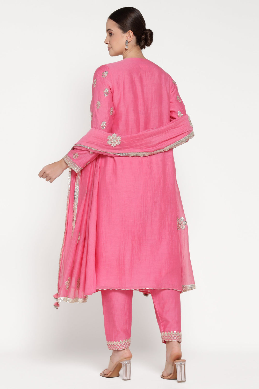 Hiraya Pink Vrinda Yoke Kurta Set