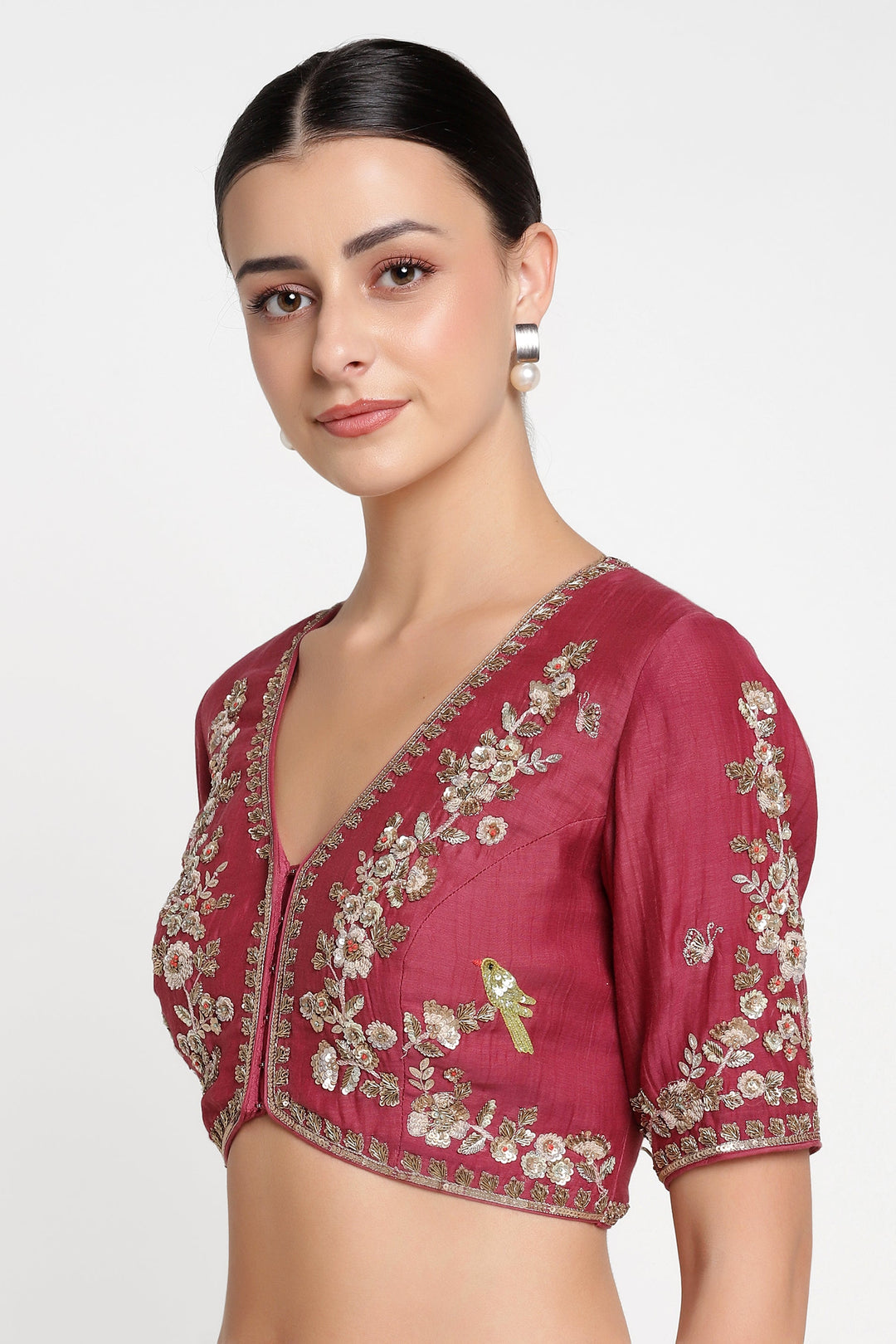 Maroon Noor E Summer Blouse