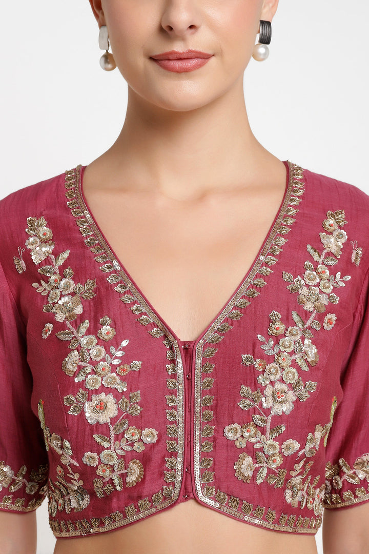 Maroon Noor E Summer Blouse